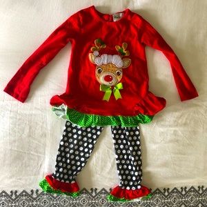 Adorable size 4T Christmas Rudolph outfit